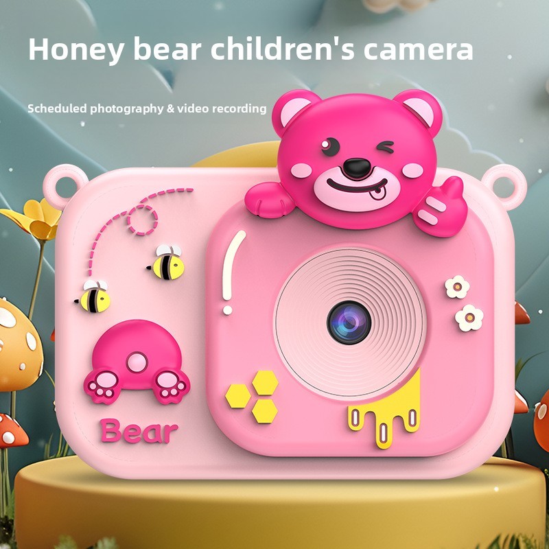 Children's Mini Camera 2-Inch Screen ABS Material Can Take Photos & Videos Play Games HD Children's Toy Cartoon Gift