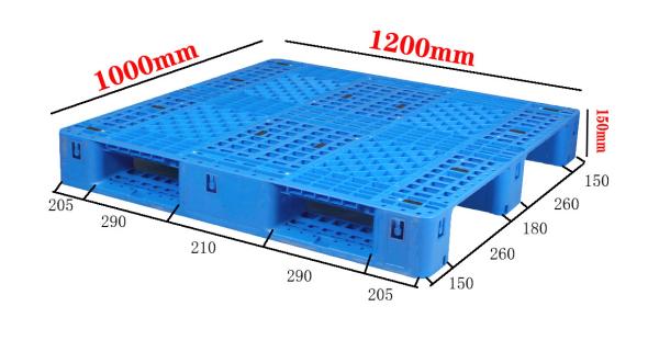 インジェクション 工業用プラスチックパレット 積み重ね可能 1200*1000mm ユーロ物流倉庫 重荷