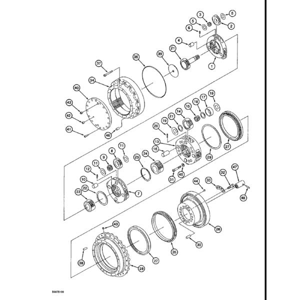 Excavador Parts de Sumitomo de la caja de cambios del viaje de TGFQ 160142A1 SH200