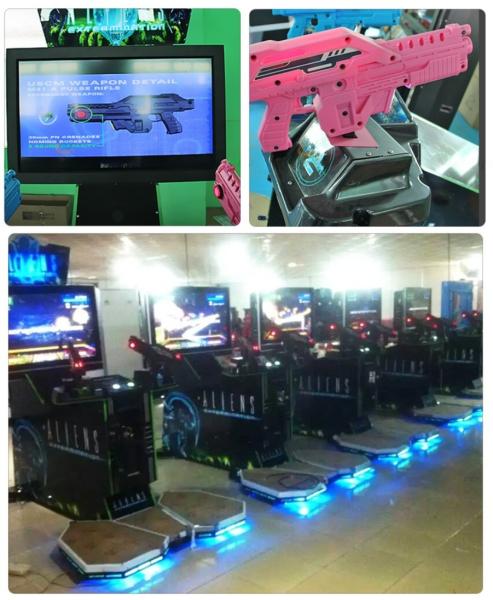 4 In 1 Aliens Shooter Arcade Machine Customizable Interactive