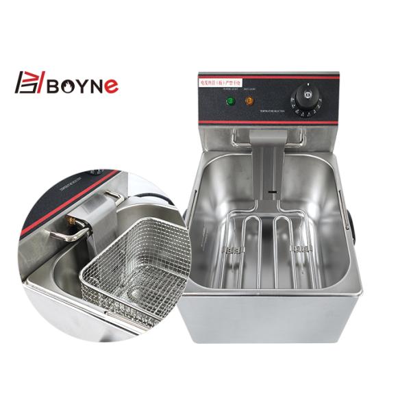 6L Single Tank Stainless Steel Fryer Machine For Snacks
