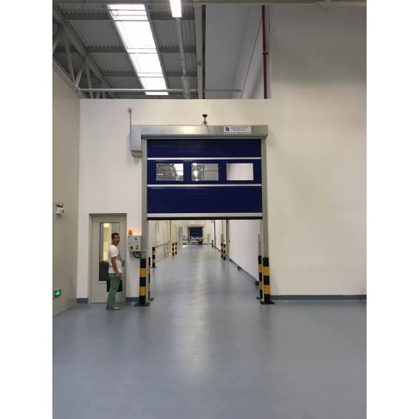 Taller de polvo - Área libre PVC Puertas industriales de alta velocidad Marco de acero galvanizado