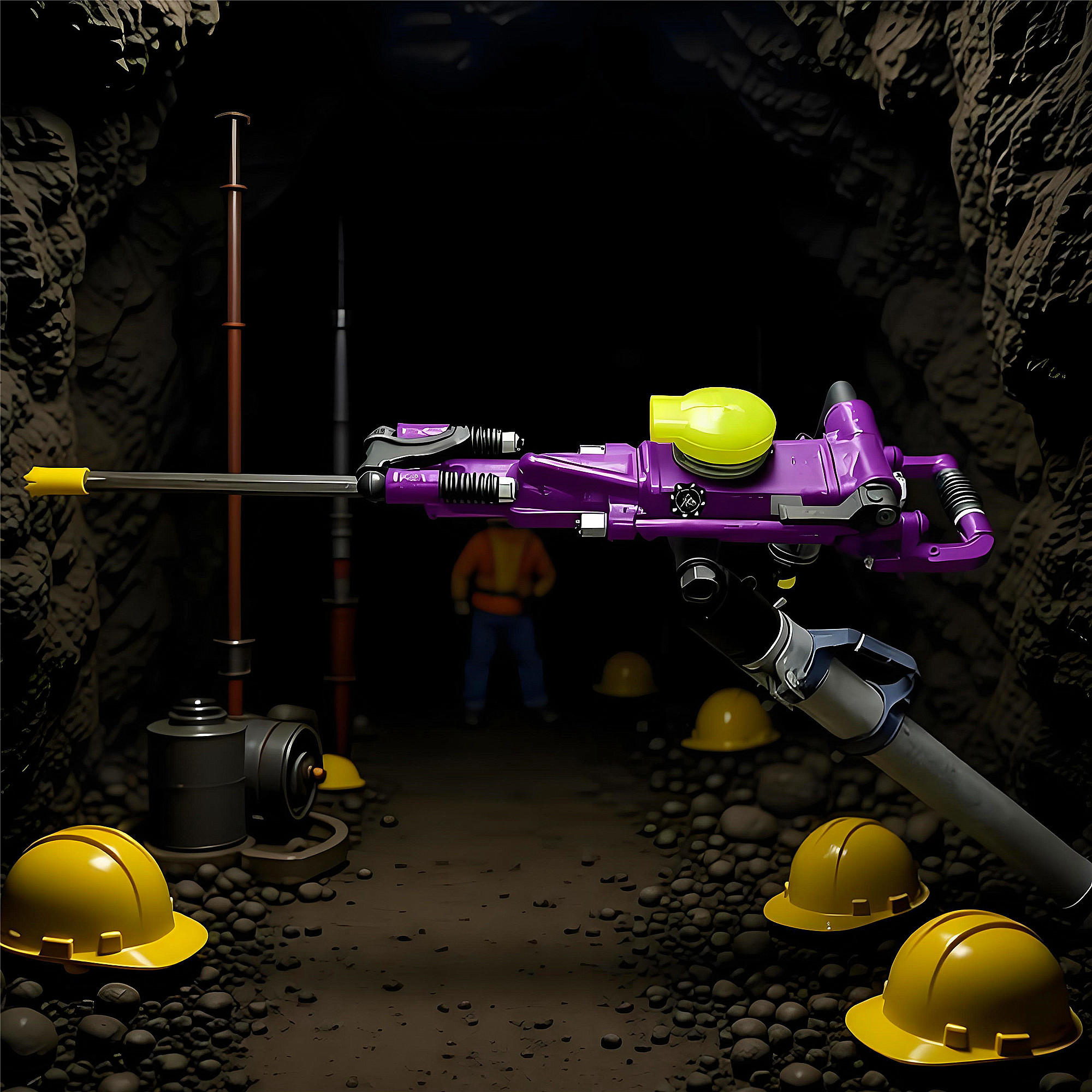 Hand Held Rock Drilling Machine Quarrying Roadworks Breaker Hammer Pneumatic Rock Drilling Rig