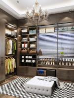 U Shaped Woodgrain Walk In Closet Dresser Walking Wardrobe Appliance Furniture