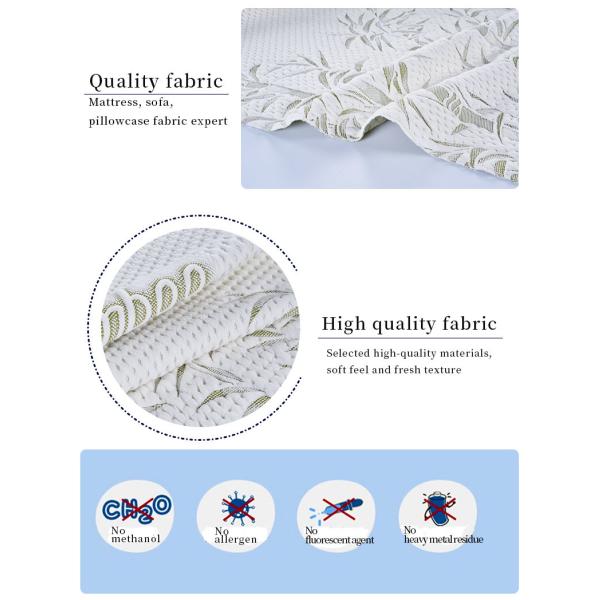 Double Jacquard Bamboo Fiber Fabric Yarn Dyed Polyester Latex Pillow Mattress Fabric