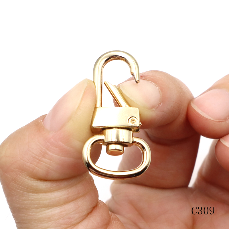 Small Swivel Lobster Clasp with Oval Ring | Key Chain & Lanyard Hardware
