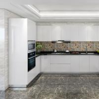 Home Furniture Sintered Stone Kitchen Cabinet Wood Grain Design