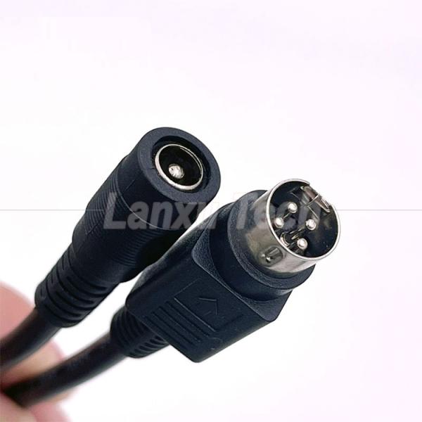 4 pines Mini DIN a DC Jack femenino 5.5x2.1mm Cable de extensión de energía para la cámara DVD TV PC impresora de código de barras