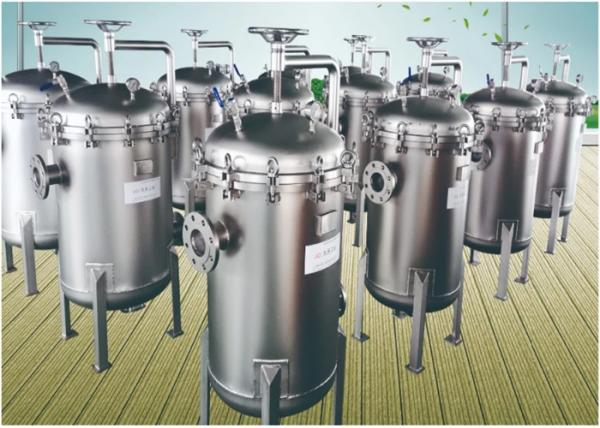 Food Grade Multi Bag Filter Housing , Liquid Bag Filter Housing BTM Series