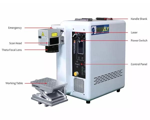 Máquina de gravura do laser do metal 80KHZ 3D, BCX gravador do laser da fibra de 50 watts