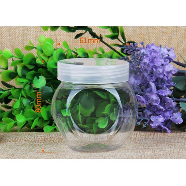 225 ML Thick Clear PET Plastic Jars Transparent Plastic Can For Dry Fruits