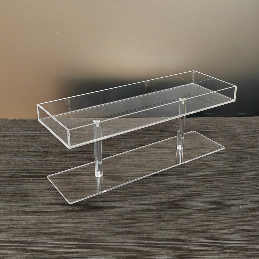 Dessert Display Clear Square Acrylic Serving Tray For Cake Pastry Candy Food Riser