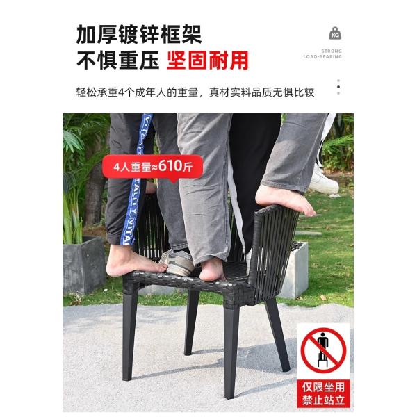 Outdoor Patio Furniture Set Waterproof UV-Resistant Rattan Dining Table and Chairs for Garden Terrace Courtyard and Open-Air Leisure