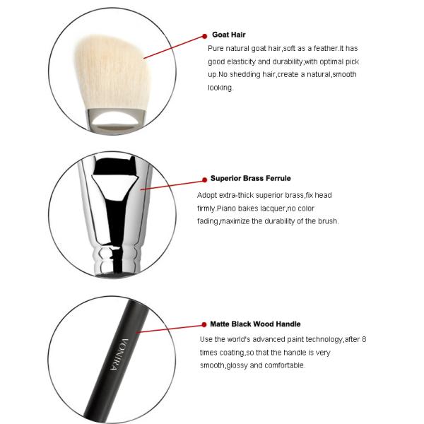 Angled  Makeup Face Finishing Powder Brush / Powder Face Brush