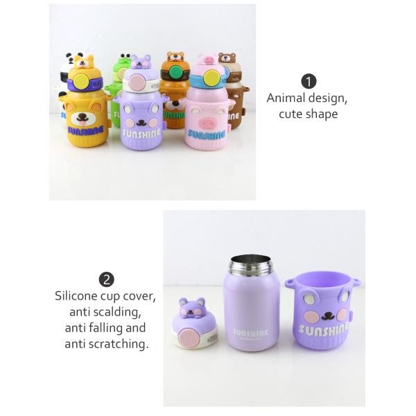 животная бутылка Thermos нержавеющей стали 550ml с крышкой силикона