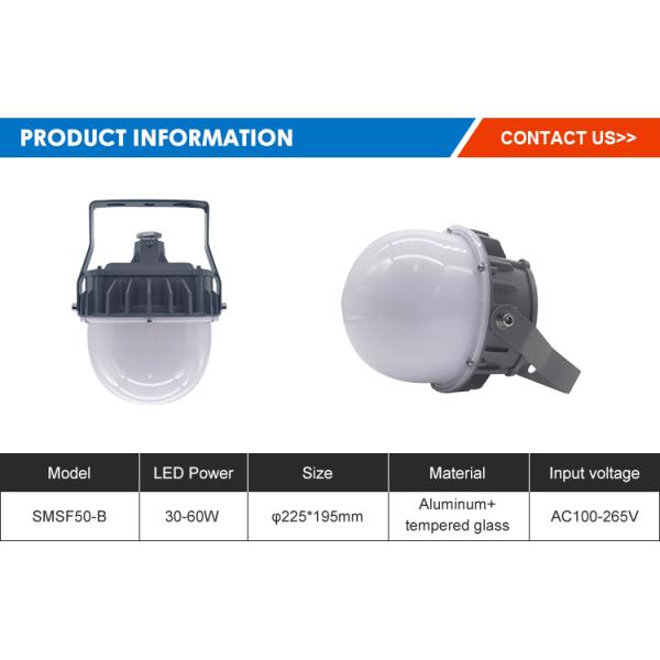 IP65 Waterproof Explosion Proof Linear Light 50W 100W 150W LED Hazardous Location Lighting with Aluminum Tempered Glass