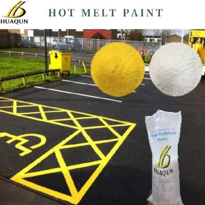 Peinture de marquage routier thermoplastique à haute réflectivité jaune et blanc ou personnalisée