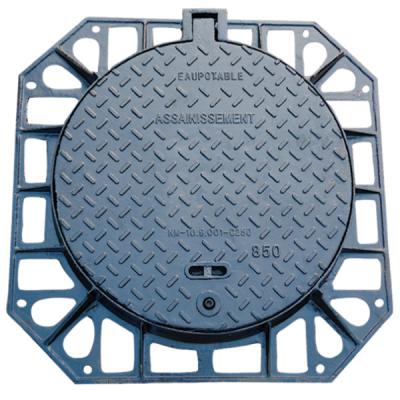 Anti Slip Ductile Iron Manhole Cover DI-023 Sewer Square Lid 850 * 850mm