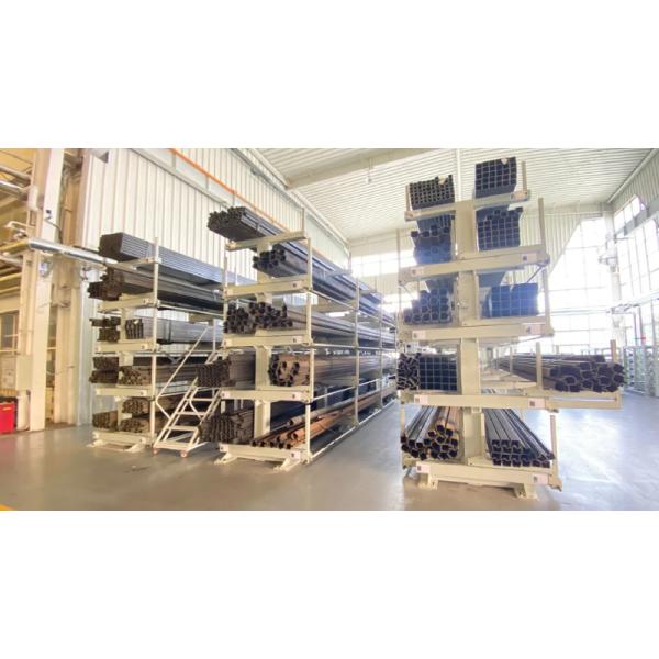 B52: Long Material Storage Roll out Cantilever Rack Bar Stock & Pipe Roll out Cantilever Rack