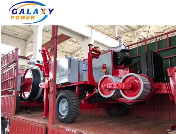 Transmission Line Equipment 120KN Hydraulic Puller 129kw(172hp) Desiel Engine