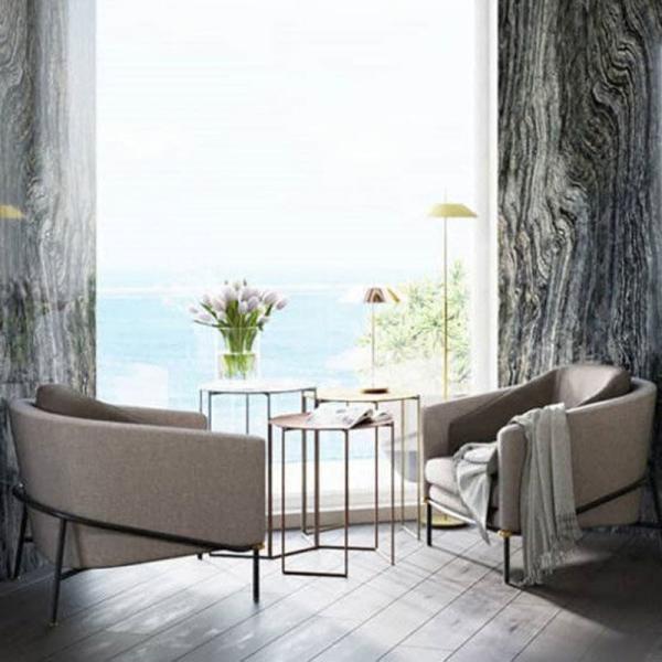 Sala de visitas Seater 800x860x750mm da tela de Sofa Arm Chair Enveloping Shape do lazer única