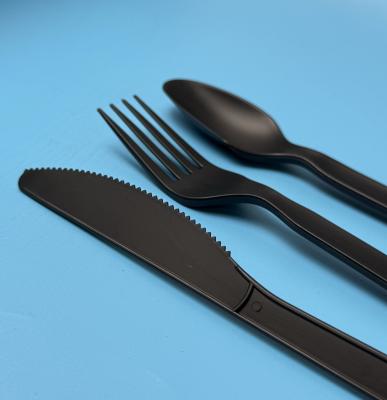 Custom Size CPLA Biodegradable Disposable Cutlery Set Individually Packaged Fork Spoon Knife Compostable