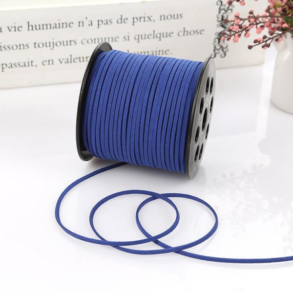 Fios de veludo de couro de camarão 3 mm Fios de veludo de dois lados