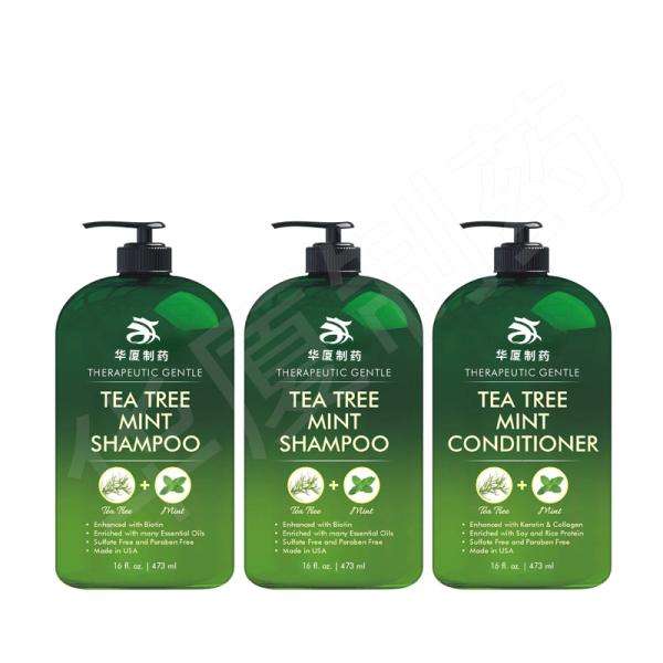Gentle Anti Hair Loss Shampoo For Black Women Organic Tea Tree Mint