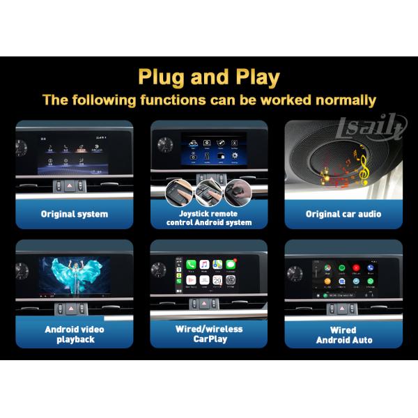 4GB CarPlay/мультимедиа андроида взаимодействуют для Lexus с YouTube, NetFlix, Waze NX LX GX RX LC CT RC LS