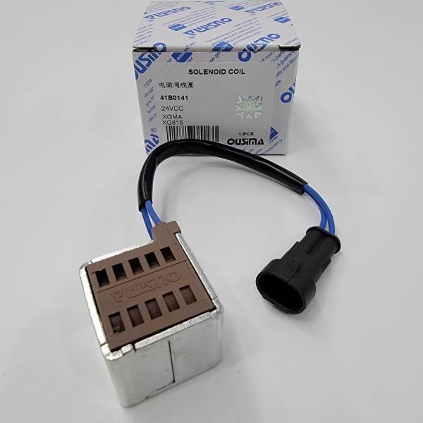 bobina 24VDC da válvula de solenoide 41B0141 para a máquina escavadora XG815 de XGMA
