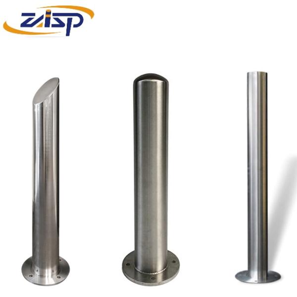 304 Fixed Galvanized Steel Bollards For Outdoor Pavement Protection