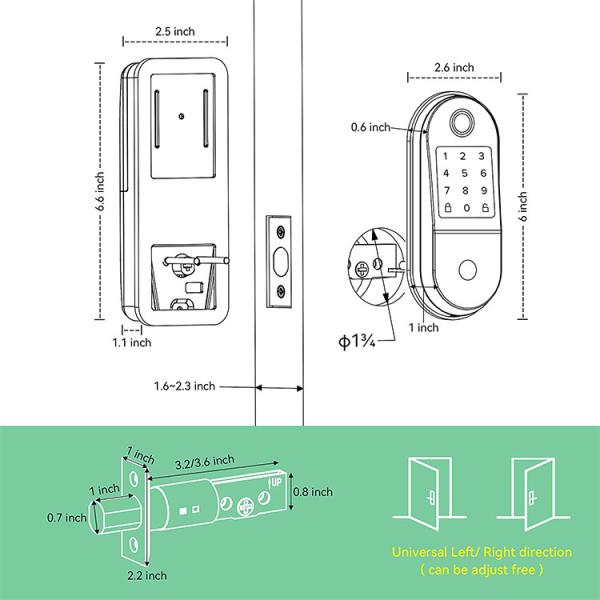 Arcylic Keyless Entry Door Lock Bluetooth Keypad Lock For Home Hotel