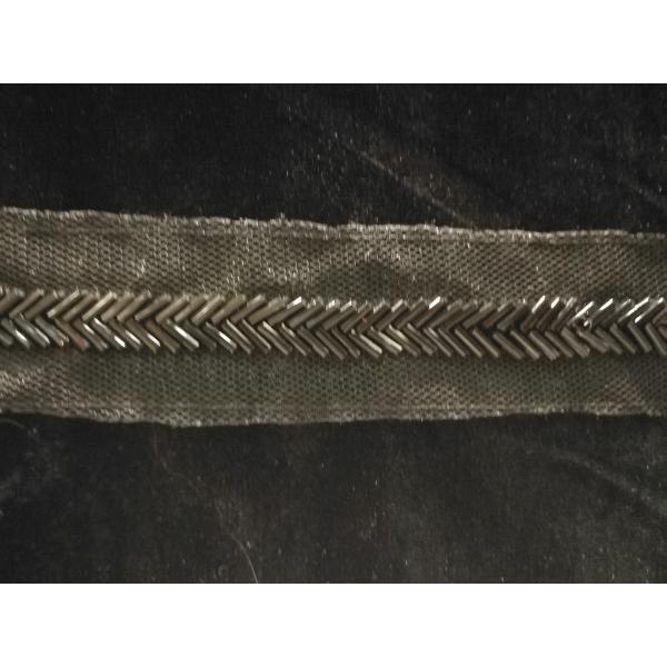 Gunmetal beaded tape beading trims for fashion dress
