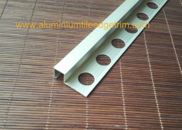 Anodized Mill Finish Aluminium Square Tile Edge  Trim With 2.5m