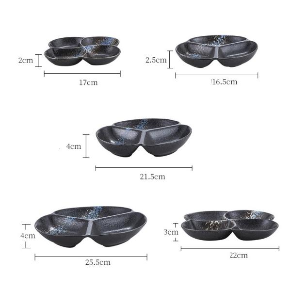 Savall Irregular Eclectic Black Porcelain Dinnerware For Caterers Canteens