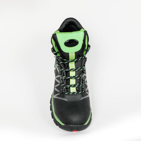 Different Sizes And Finishes Steel Toe With Metal Eyelets Safety Shoes Unisex Mid Cut High Heel Work Boots