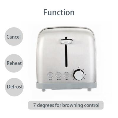 Do torradeira elétrico do pão de 2 fatias torradeira de aço inoxidável 120V 900W