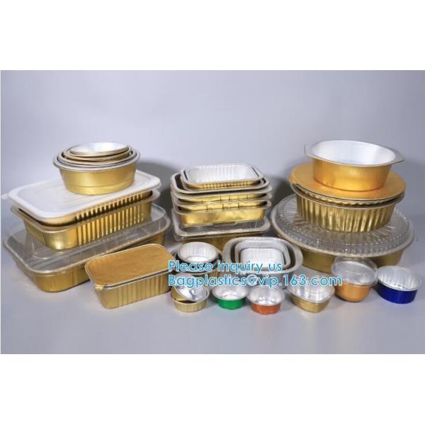 Aireline Rectangle Shaped, Disposable Aluminum Foil Pan, Take-Out Food Containers, Foil Cake Cup