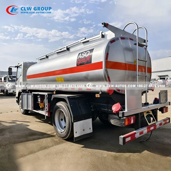 HOWO 10,000L Mobile Refueling Truck Aluminum Alloy Fuel Tanker Truck With Flow Meter