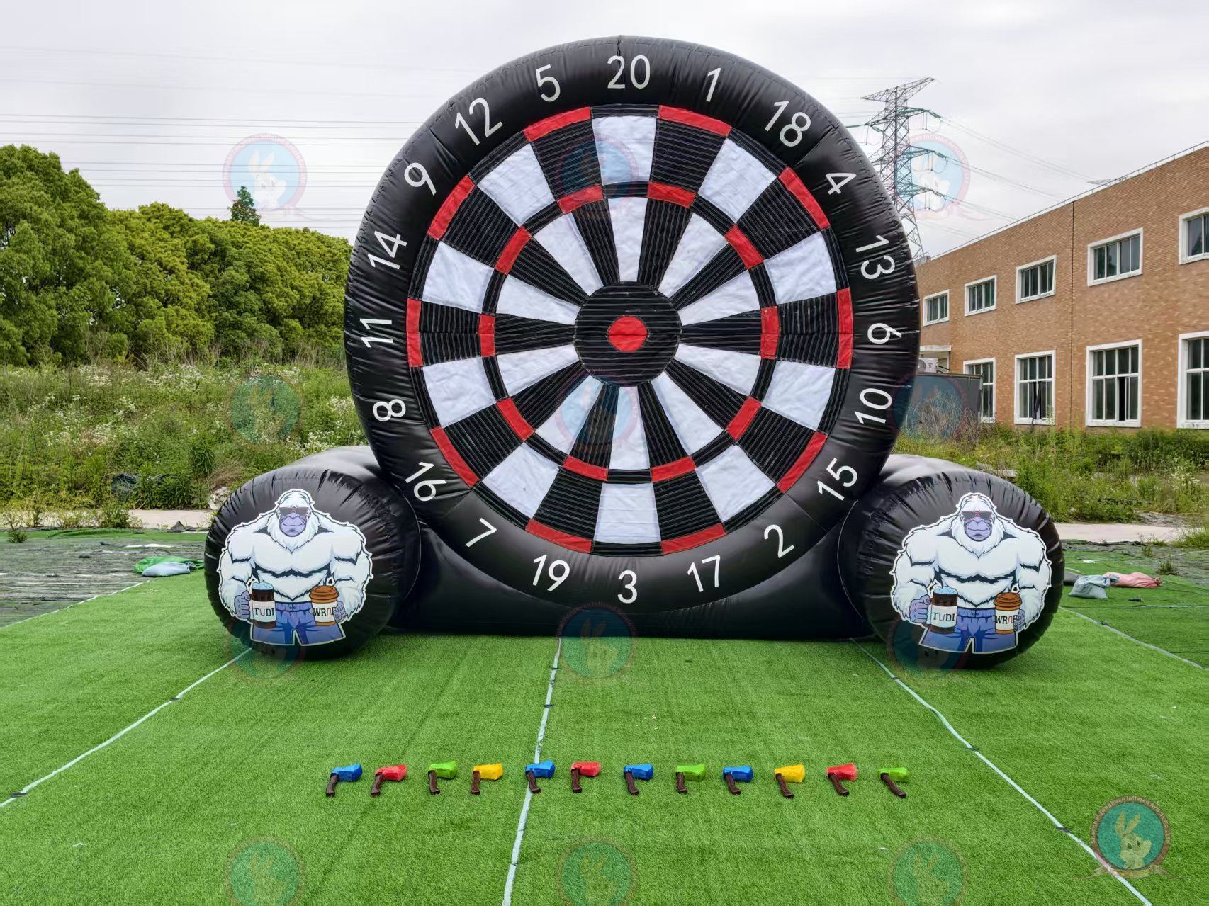 Commercial Giant Inflatable Axe Throw Game with Soft Foam Axes for Carnival, Events & Team BuildingGiant Sticky Axe Throwing Target for EventsCommercial GiantInflatable Axe Throw Game with Soft Sticky