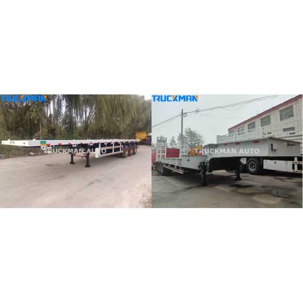 Factory Price 3 Axle 50 Tons Lowbed Trailer For Machinery Transportation