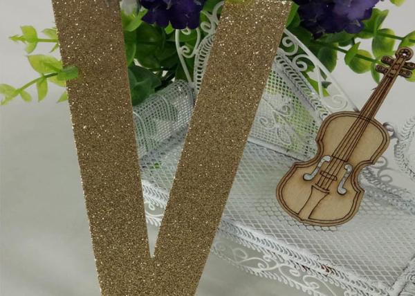 Diy Christmas Decor Gold Glitter Letters , Wedding Party Glitter Alphabet Letters