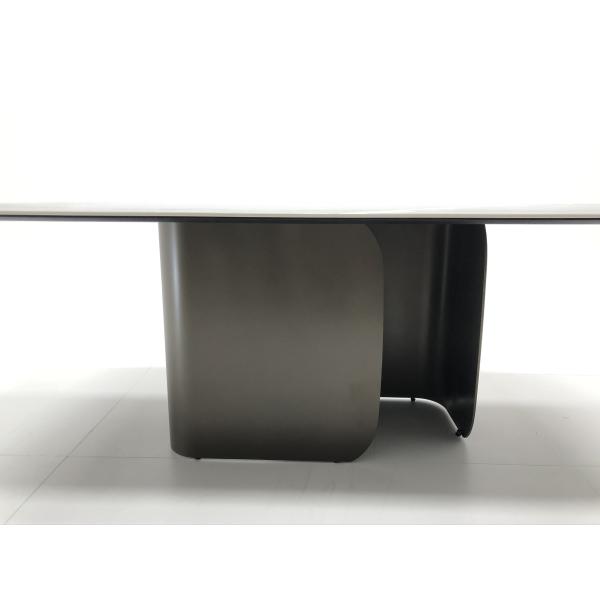 Dining Room Furniture Luxury Rectangular Marble Dining Table Metal Steel  For Home Kitchen