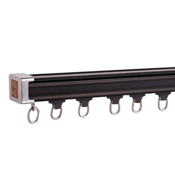 Ready ship supply white black color single double ceiling mounted aluminum curtain track