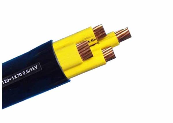 0.6/ 1kV Four Cores CU/PVC/PVC Yellow PVC Insulated Cables for Power Transmission
