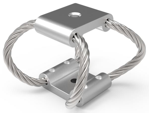 Isolateur de vibration de câble métallique de papillon pour le stabilisateur de cardan d'UAV