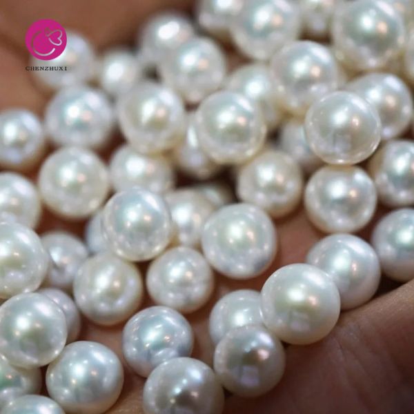 Half Drilled Real Drop Shape Freshwater Pearl High Quality Flawless Rice Shape Natural Loose Pearl