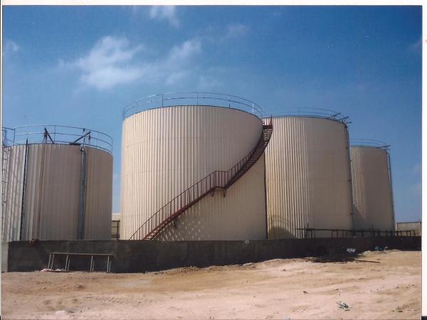 Big Volume Bitumen Storage Tank With Hot Oil Coils And Nature Gas Drive Boiler