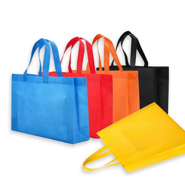 Eco Reusable Tote Custom Plaid Non Woven Shopping Bag with Ultrasonic Technology