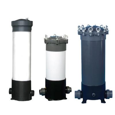 Anti pressão de funcionamento industrial corrosiva do alojamento de filtro 0-0.6Mpa do PVC